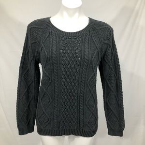 Gap cable knit pullover grey medium sweater